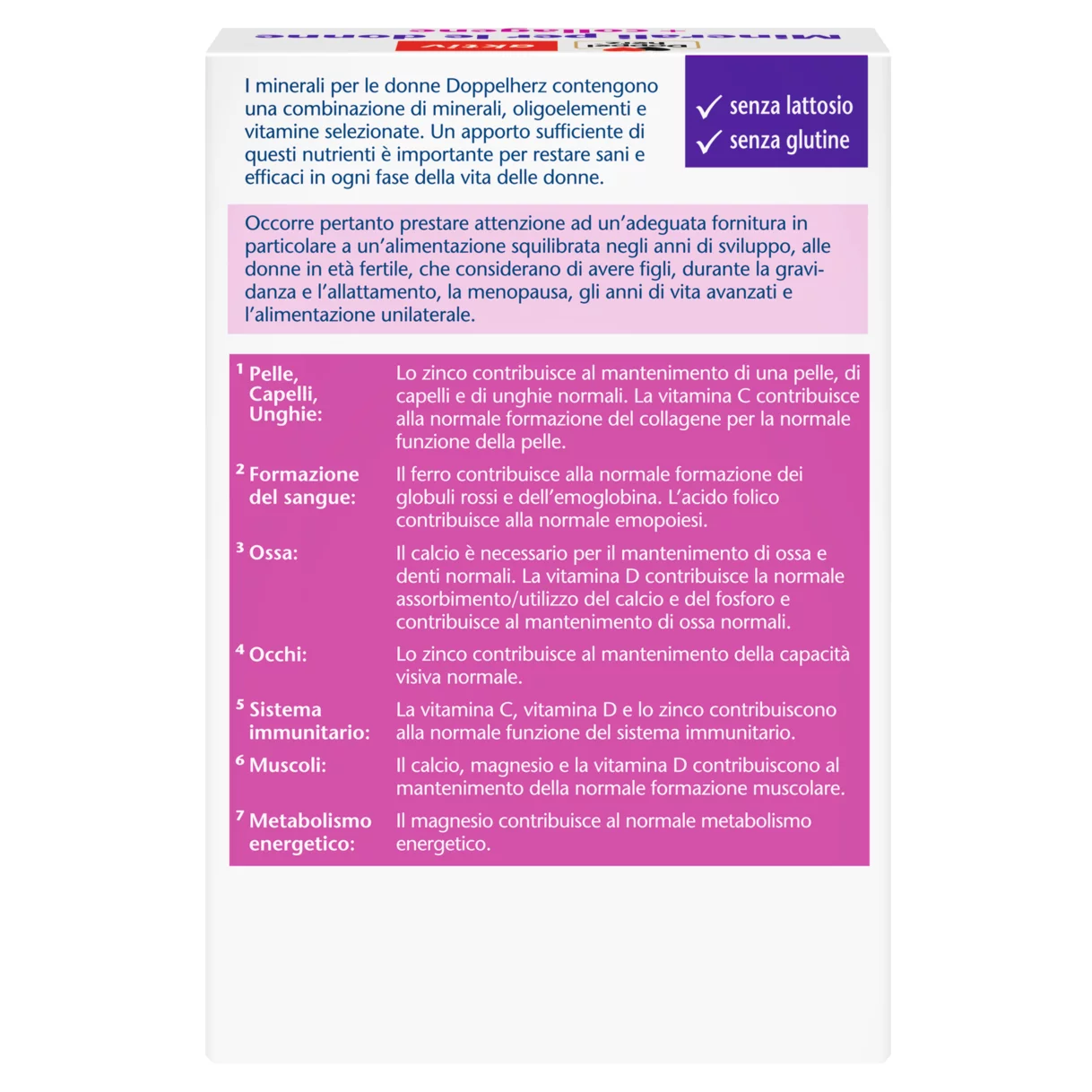 Doppelherz aktiv Minerali per le donne Vista posteriore