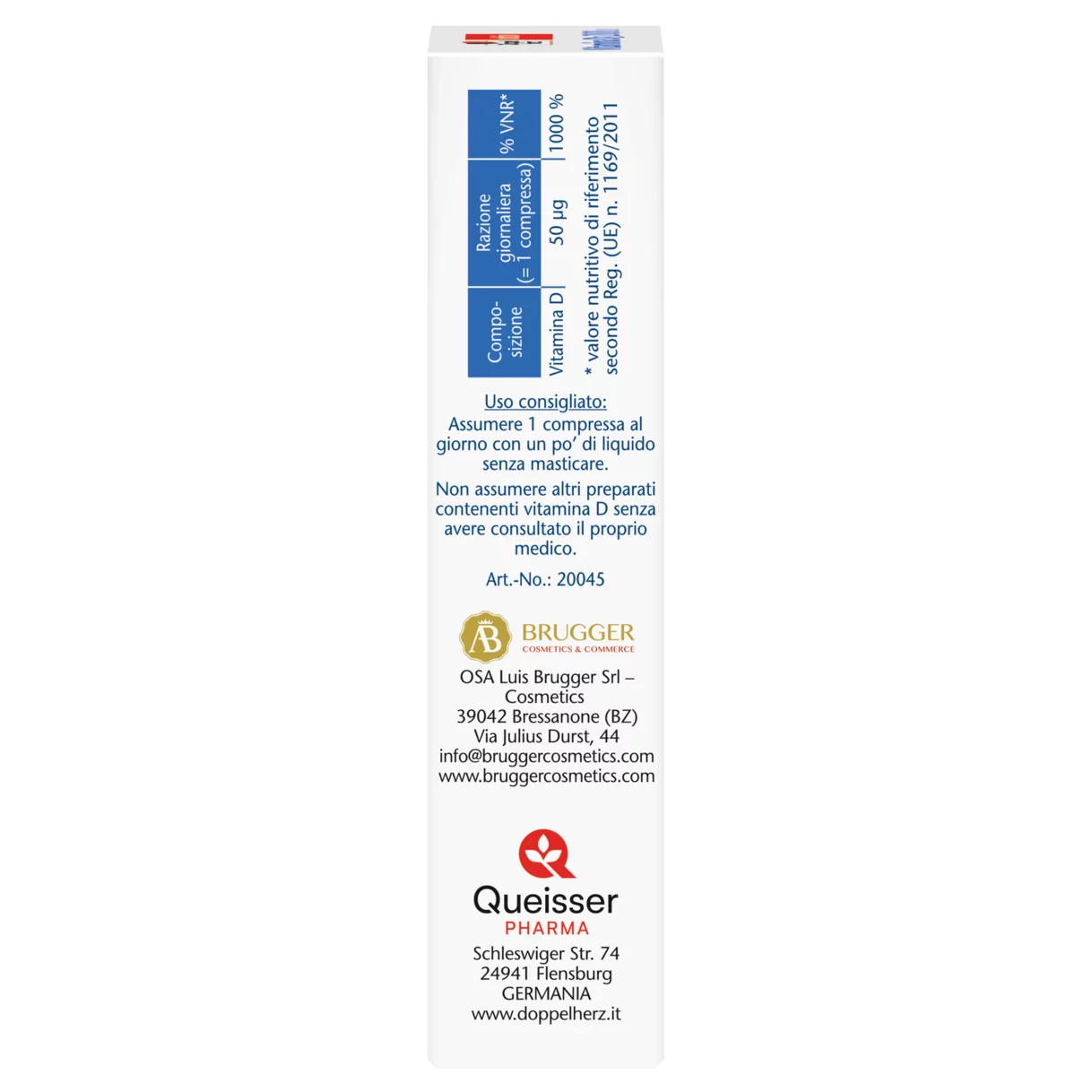 Doppelherz aktiv Vitamina D3 2000 UI Vista laterale sinistra