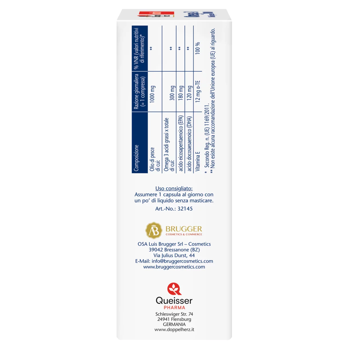 Doppelherz aktiv Omega-3 1000 Vista laterale sinistra