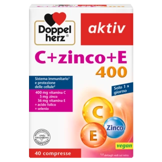 Doppelherz aktiv C + zinco + E 400 Vista frontale