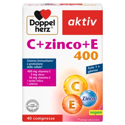 Doppelherz aktiv C + zinco + E 400 Vista frontale