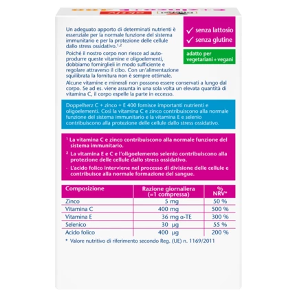 Doppelherz aktiv C + zinco + E 400 Vista posteriore
