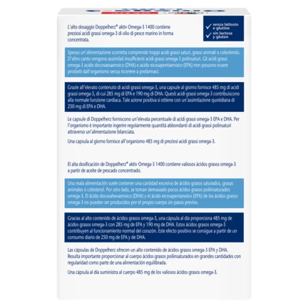 Doppelherz aktiv Omega-3 1400 Vista posteriore