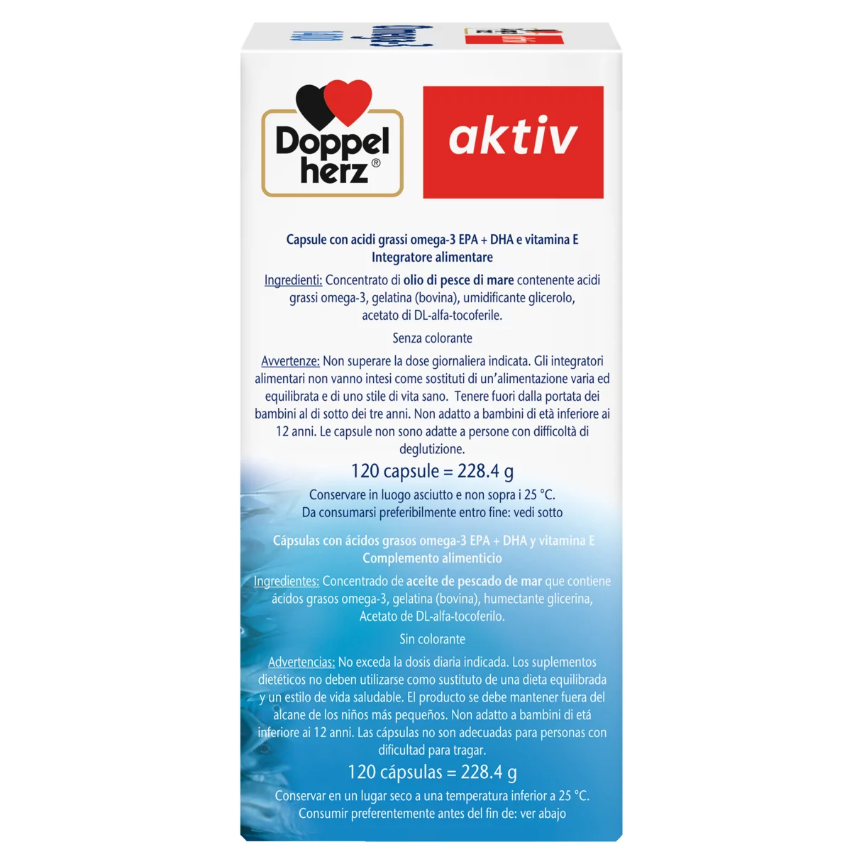 Doppelherz aktiv Omega-3 1400 Vista laterale destra