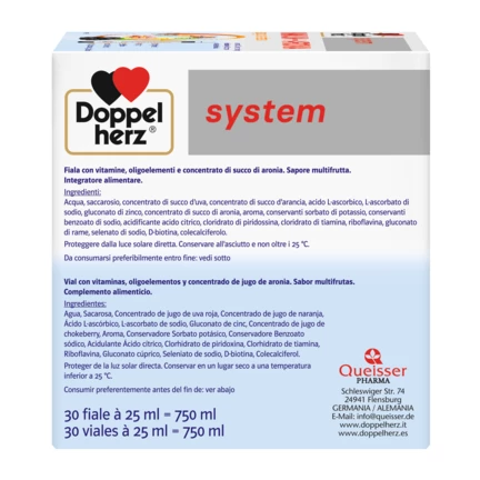 Doppelherz system IMMUN + ARONIA Vista laterale destra