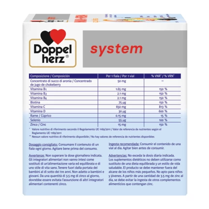 Doppelherz system IMMUN + ARONIA Vista laterale sinistra
