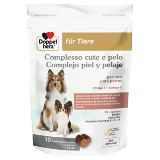Doppelherz per gli animali Complesso cute e pelo per cani Vista frontale