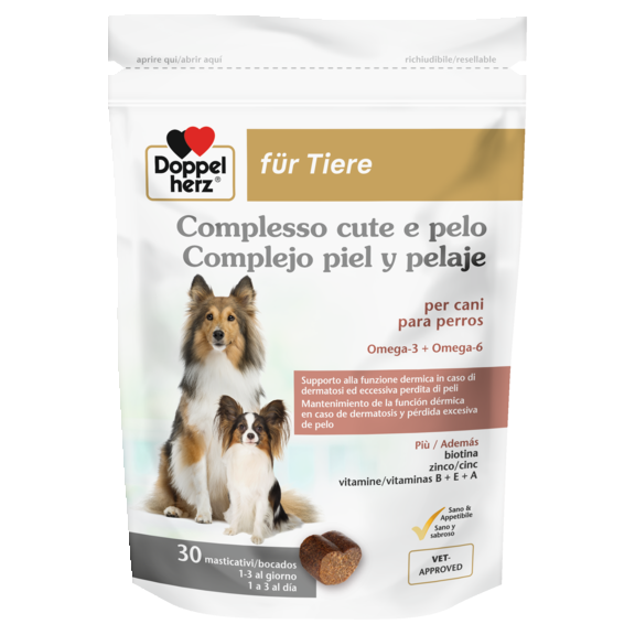 Complesso cute e pelo per cani