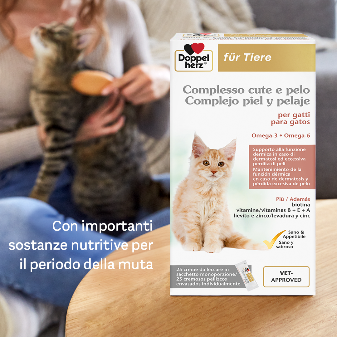 Complesso cute e pelo per gatti
