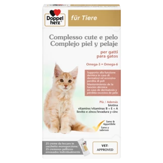 Doppelherz per gli animali Complesso cute e pelo per gatti Vista frontale