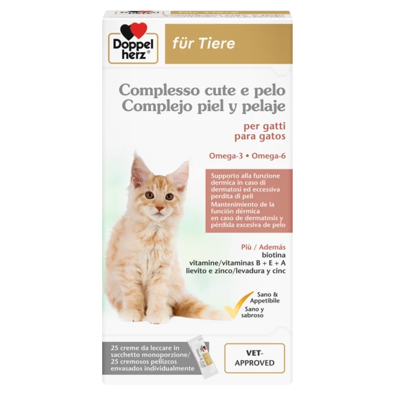 Doppelherz per gli animali Complesso cute e pelo per gatti Vista frontale
